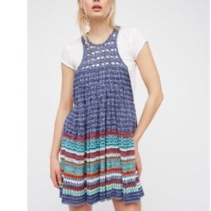 NWOT Free People Rare Hearts Tunic, S, can be worn as a dress, coverup, tunic